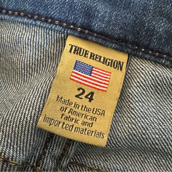 True Religion Liv Low Rise Relaxed Skinny denim jeans button fly women’s 24 - Picture 8 of 13